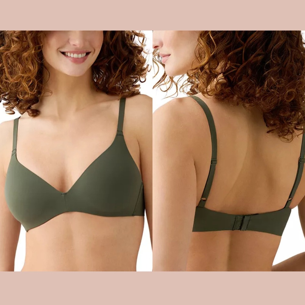 NEW $68  Wacoal‎ [ 36C US ] How Perfect No-Wire Contour Bra in Green #U1785